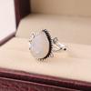 Milky Opal Gemstone 925 Stamped Silver Jewelry Handmade Statement Ring For Gift RR-57-19