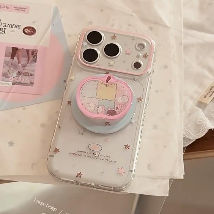 Creative Apple Magnetic Phone Case Compatible with iPhone 16, iPhone 17, and iPhone 17 Pro Max
