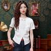 Sommer Kurzarm T-Shirt Damen Sommer Offene Kurze Baumwolloberteile