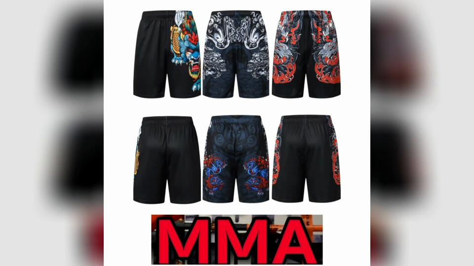 MMA boxing sports pants fitness dragon lion Print Training MMA Unisex Men Women Quick Dry Gym Sport Workout Casual Streetwear