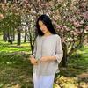 Johnature Women Knitted T-Shirts Solid Color O-Neck Spring Seven Sleeve Button Fold Casual T-Shirts
