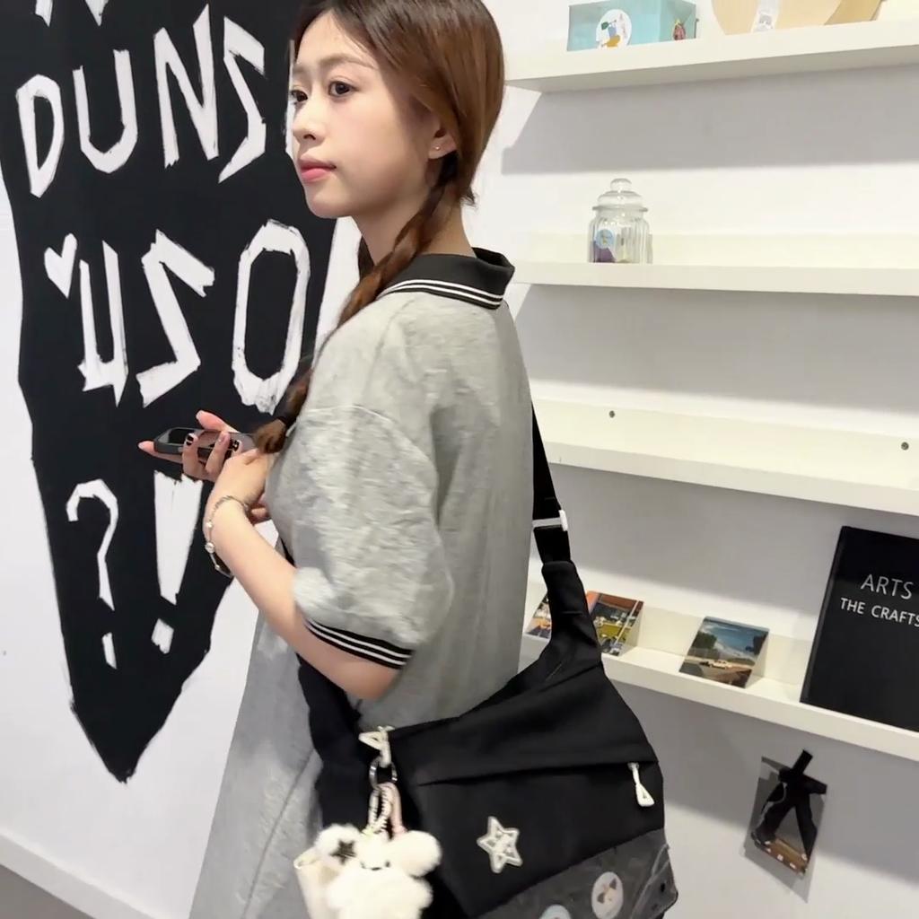 Women's Crossbody Bag Large Capacity Messenger Bag Student Color Color Transparent Shoulder Bag