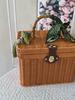 Geflochtener Rattan-Aufbewahrungskorb Vintage-Imitation Rattan-Organizer-Box für Picknick-Snacks Boho-Wohnkultur Hochzeitsgeschenke Geburtstagsgeschenk