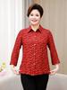 Women's Plus Size Floral Print Blouse – 3/4 Sleeve Button Down Casual Shirt (Sizes XL-6XL) for Middle-Aged Ladies