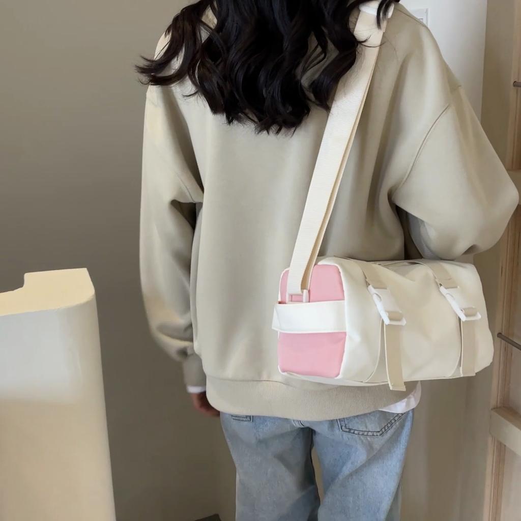Women's Shoulder Bag Small Simple Nylon Messenger Bag Casual Small Bag The Aged Unisex Shoulder Bag Money Purses Crossbody Bag
