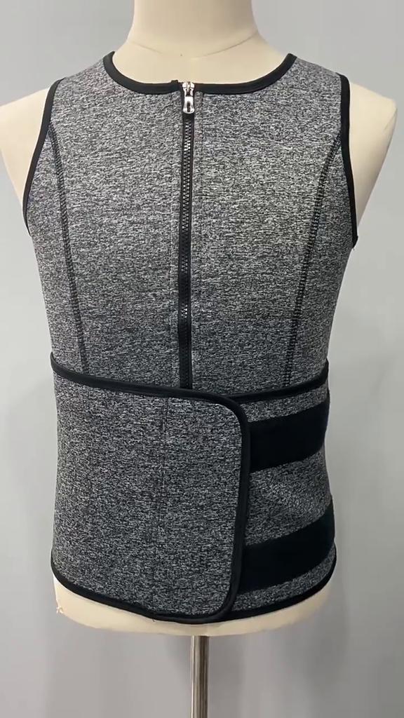 Large Size Men's Abdomen Corset Velcro Body-Sculpting Waist Closure Sports Waistcoat