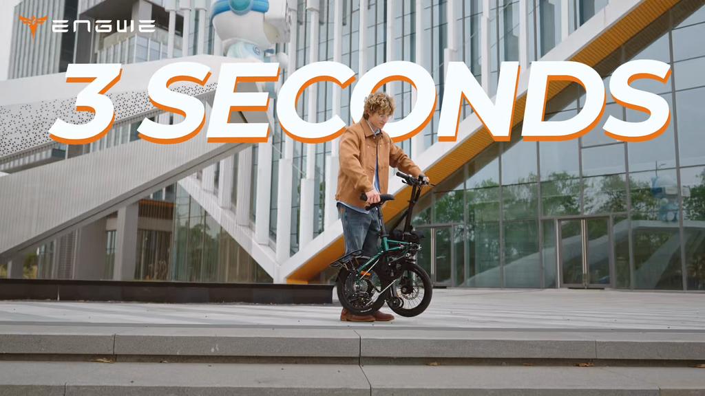 Engwe Bicicletă Electrică Pliabilă cu Fermoar 16 Inch Motor 250W Baterie Detasabilă 36V 10Ah 25km/h E-Bike de Oraș cu 7 Viteze & Powerbank