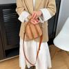 Women's PU Shoulder Bag Multi-compartment Double-use Handbag Soft Leather Crossbody Bag