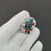 7 Chakra Edelstein Handgefertigt 925 Sterlingsilber Ring - Böhmischer Schmuckring - Handgefertigter Boho-Schmuck für Frauen & Männer, Geburtstagsgeschenke