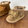 Winter Korean Style Warm Cotton Boots Cute Bow Cotton Shoes Plus Velvet Thick Snow Boots