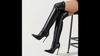 Eilyken Winter PU Leather Women Over-the-Knee Boots Fashion Pointed ToeThigh High Long Booties Stiletto Heels Shoes Size 35-42