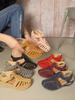 Ladies' Casual Wedge Sandals | Round Toe Hollow Design | Middle Heel, Breathable and Comfortable | All Season | Durable Sole | Shoes, Lace Up Sandals