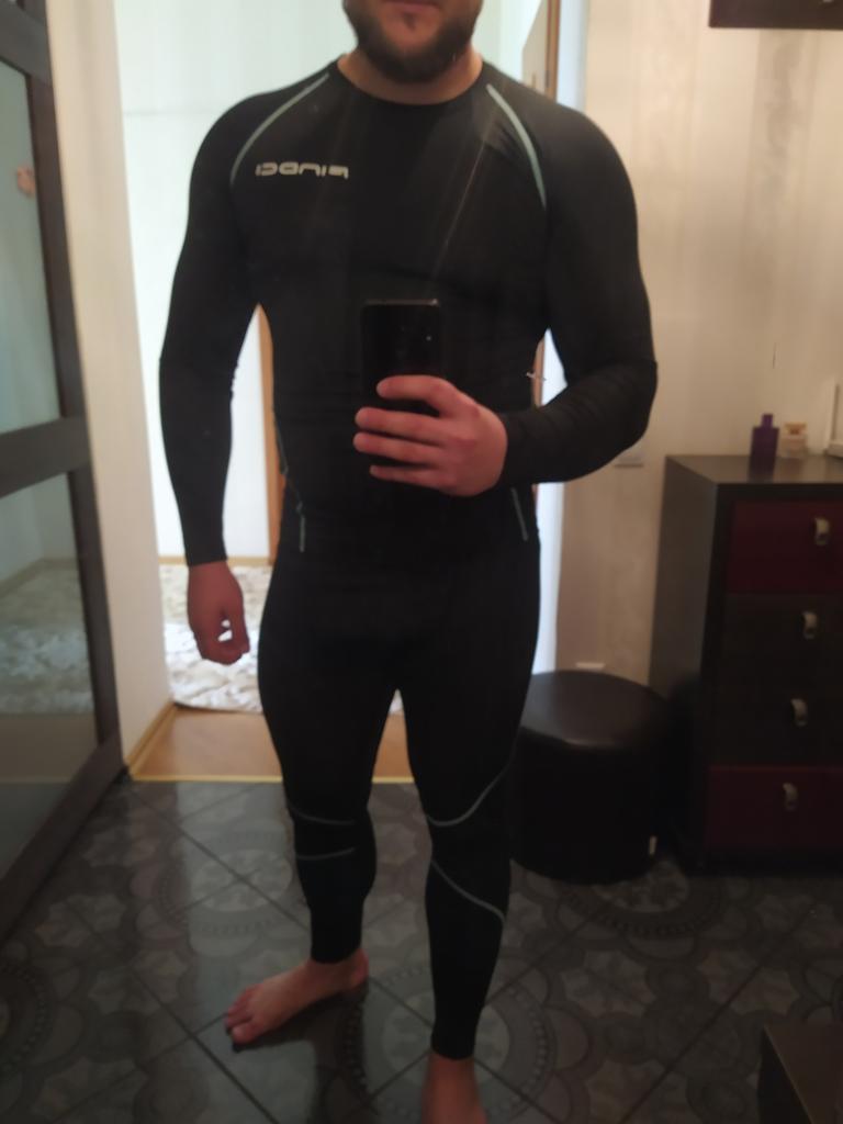 Findci Men Compression Tops Tight Trousers Long Sleeve Shirts Long