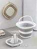 Collapsible Water Bucket Reinforced Thickened Material Large Capacity Multi Purpose Portable Storage Fishing Utility Pail Space Saving