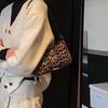 PU Women Crossbody Bag Leopard Print Bag Fashion One-shoulder Underarm Bag Niche Design Messenger Bag