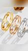 Classic Fashion Four Leaf Clover Titanium Bracelet Double Ring Carabiner Lucky Straw Bracelet Women's Bracelet