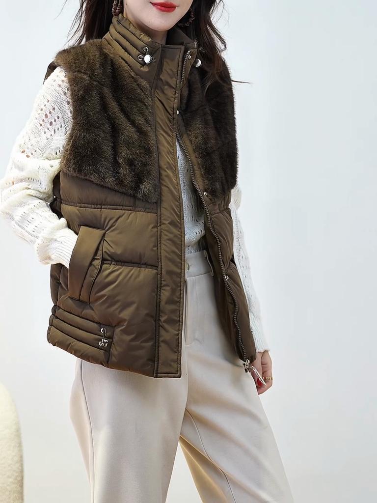 Fashion Winter Women's Vest Thick Warm Casual Sleeveless Jackets Woman Short Coat