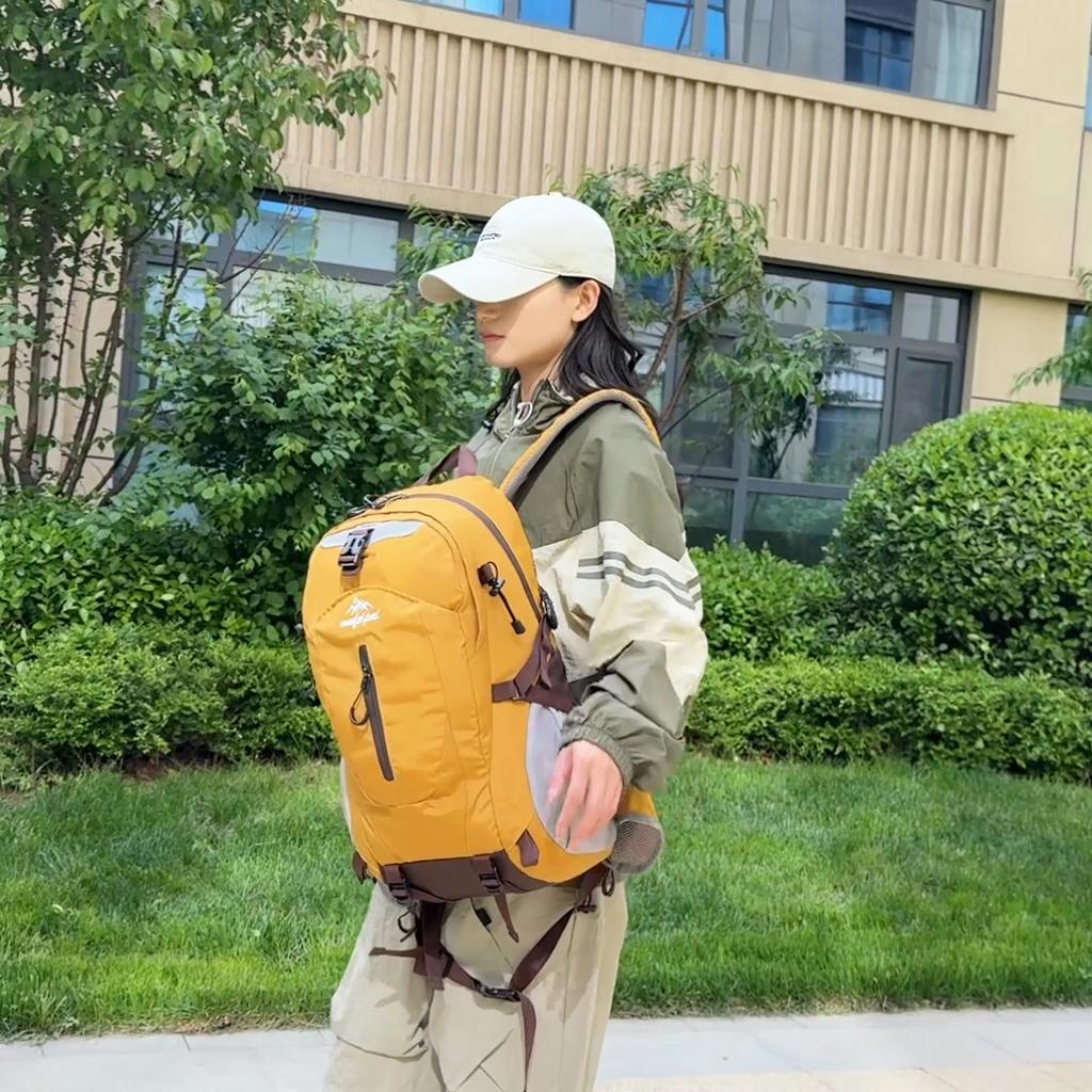 Outdoor Hiking Backpack with Mesh Side Pockets and Adjustable Straps for Adventure and Travel