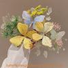 Spring Butterfly Hair Clip With Handcrafted Floral Design For Women