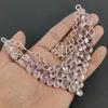 Pink Kunzite Gemstone Handmade 925 Sterling Silver Necklace, Pink Kunzite Silver Necklace For Wife, Unisex Necklace Wadding Gift For Wife