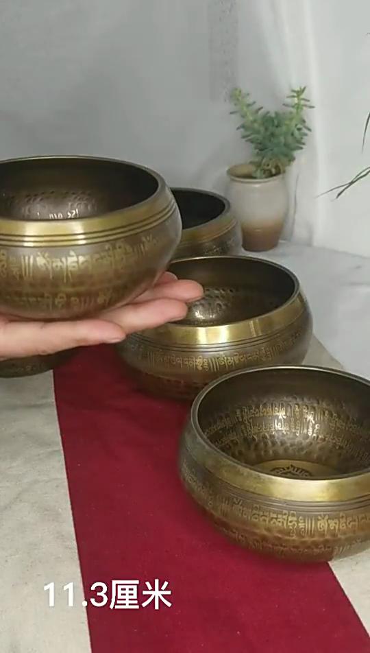 Metalowa misa śpiewająca do medytacji, terapia dźwiękiem, mosiężna misa śpiewająca, ręcznie robiona, akcesoria do medytacji, duchowe uzdrawianie