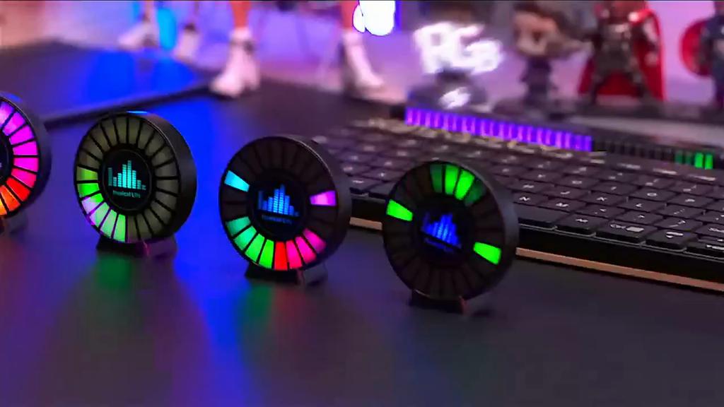 Smart LED Car Air Freshener - App-Controlled Aromatherapy Diffuser with 256 Color Music Visualizer