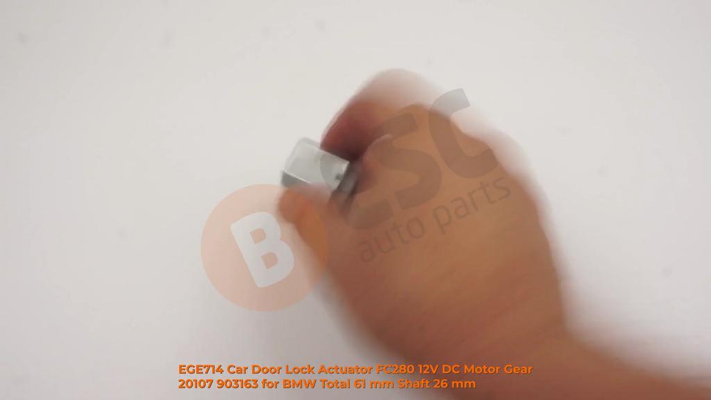 EGE714 Car Power Door Lock Latch Actuator FC280 12V DC Motor Gear 26 mm Shaft Total 61 mm 20107 903163 for BMW 1 5 6 7 Series