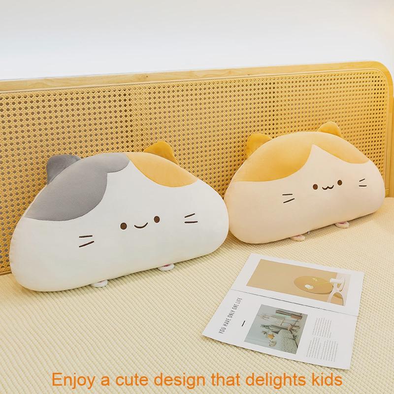 Cuscino Peluche Gatto Tricolore Con Imbottitura Morbida in Cotone PP Per Bambine e Bambini