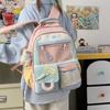 Contrast Color Stitching Children's Backpack Student Schoolbag Women's Large Capacity Backpack