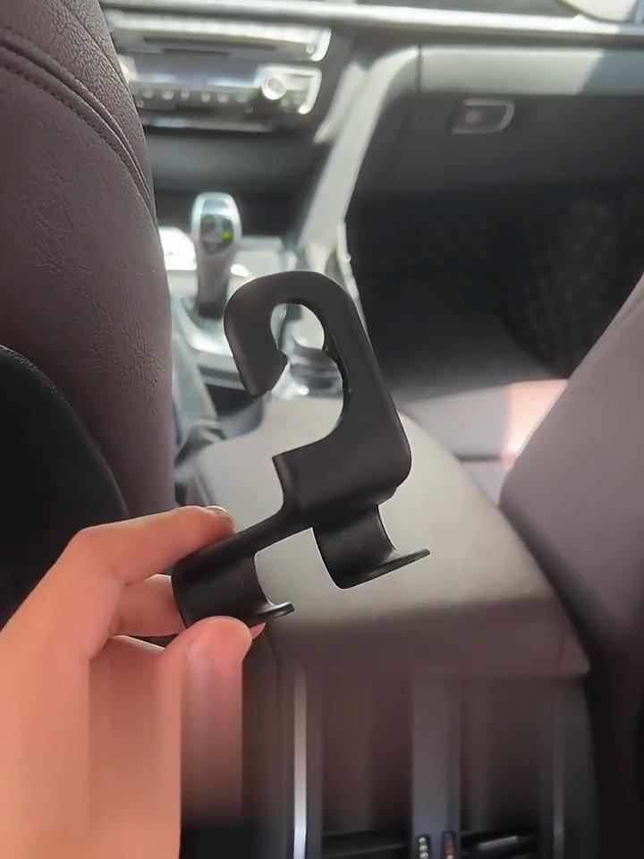Space-saving Car Headrest Hook Wear Resistant Useful Car Headrest Hanger Phone Holder