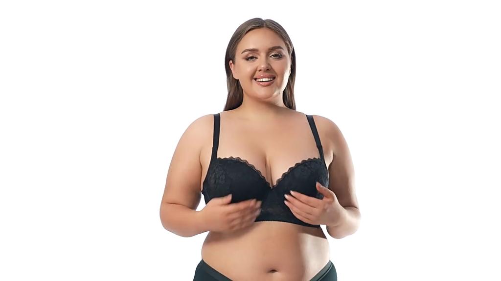 Oversized Comfort Push-Up Underwire Adjustable Lace Bra