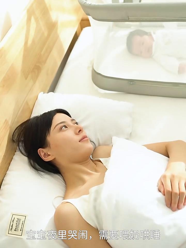 Newborn Baby Sleeping Bed Simple and Lightweight Baby Cot Dual-use Comfortable Toddler Baby Crib Within Bed Safety Protection Bedside