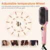Hatteker Hair Straightener Brush Fast Heating Flat Iron and Hair Brush 2-in-1 Curl Smooth Professional Wider Comb