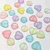 6Pcs Acrylic Frosted Beads Peach Heart Diamond Beads For DIY Necklace Bracelet Earrings Jewelry Making Craft Accessories