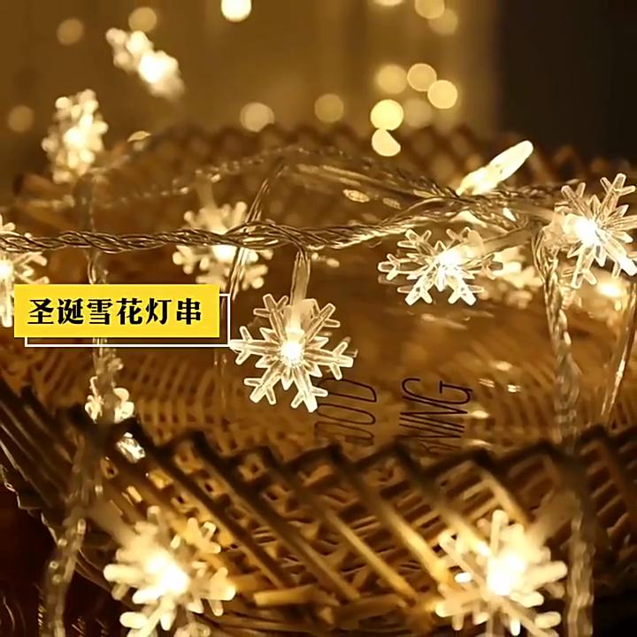 Snowflake LED String Fairy Light Garland Home Christmas Lights Wedding Decor Christmas Decor for Home Navidad Party Decoration