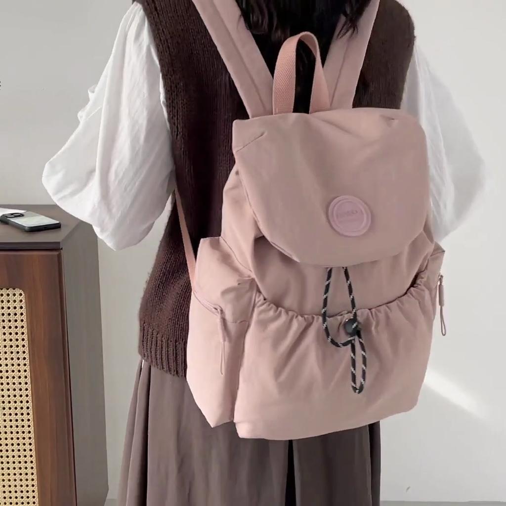 Waterproof Nylon Bag Lightweight Schoolbag Women's Travel Small Backpack