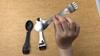5-in-1 Stainless Steel Camping Utensil Set Spoon Fork Knife Bottle Opener Can Opener - Compact EDC Tool for Hiking Picnic Travel 45g Lightweight