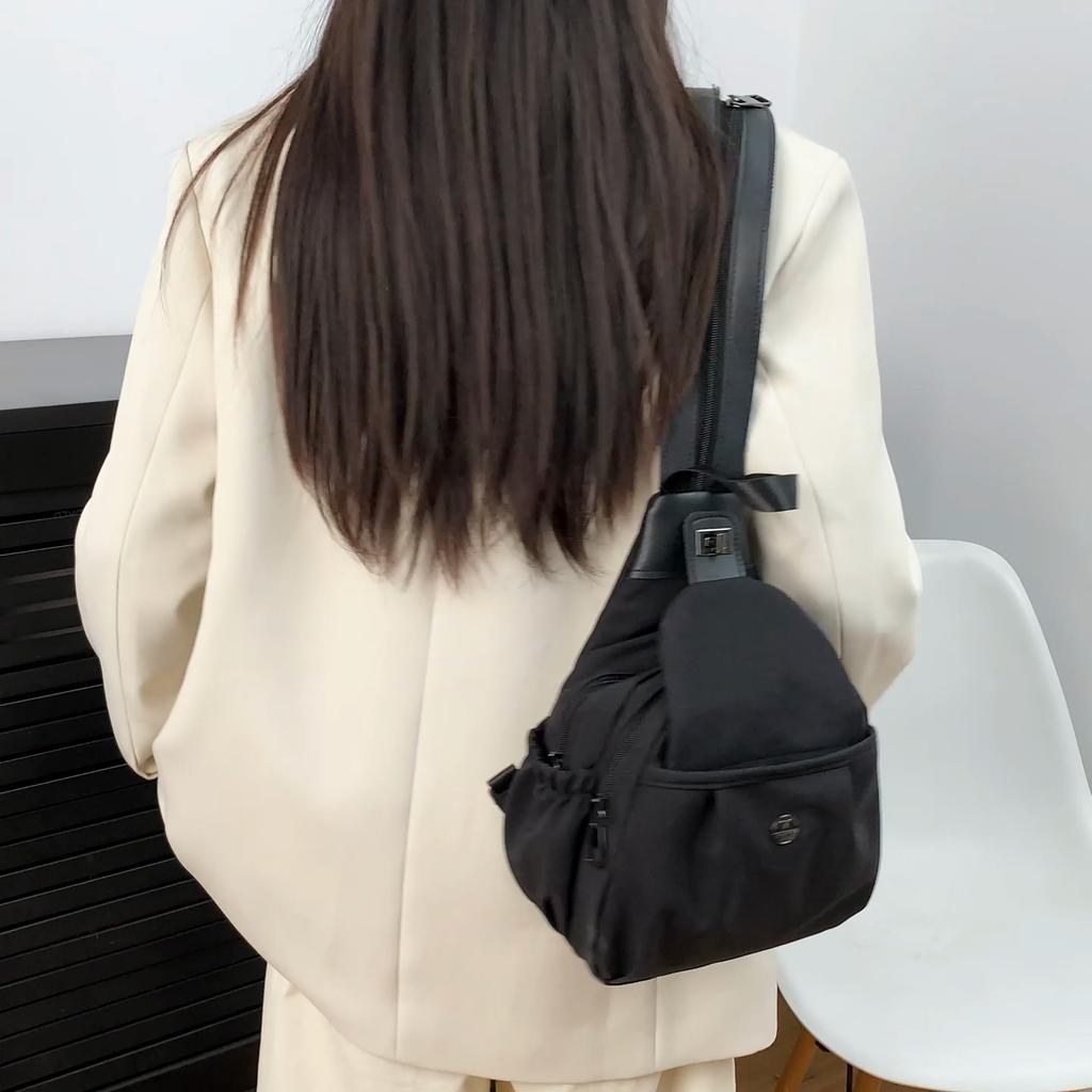 Women's Bag Chest Bag Backpack Lightweight Commuter Crossbody Dual-Use Travel Bag