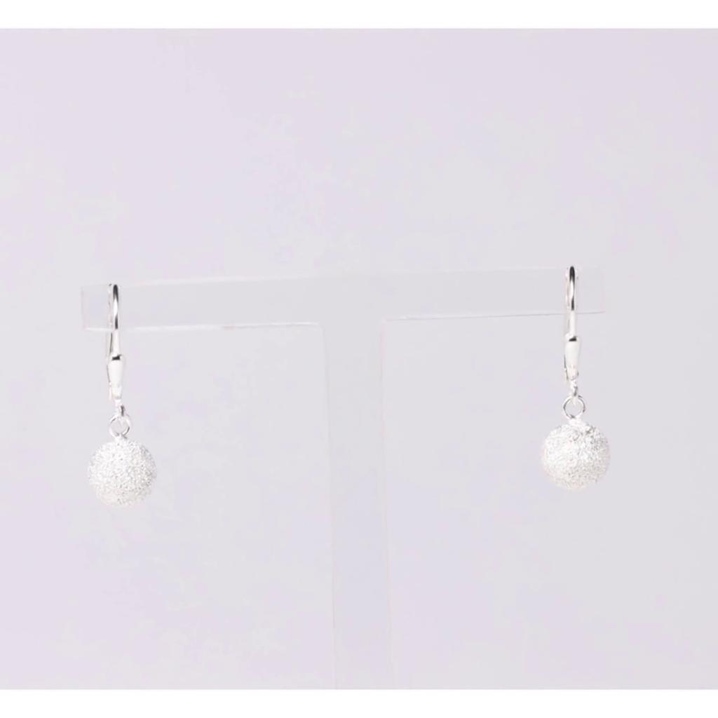 LeCalla S925 Sterling Silver Jewelry Ball with Lever-Back Drop Dangler Earrings for Women Teen
