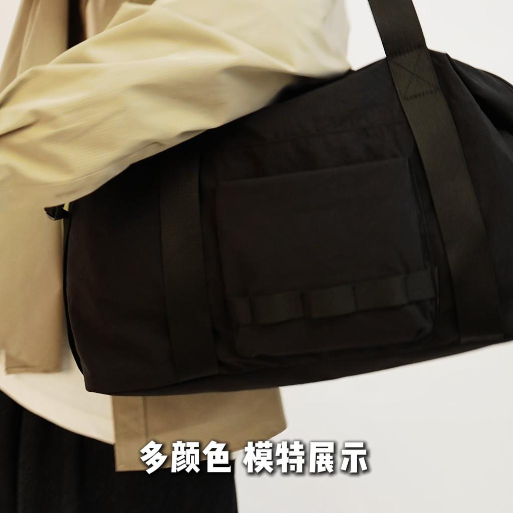 Color Block Fitness Bag Short-Distance Travel Bag Lightweight Storage Sports Bag