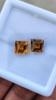 2 Pieces Square Cut Natural Citrine Gemstone, 7x4 MM Size Stones, 3.40 Carat Citrine Gemstone.