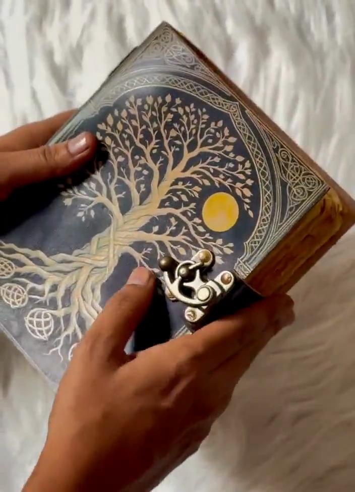 Tree of Life Leather Journal – Handmade Vintage Notebook and Deckle Edge Paper – Leather Bound Writing Diary & Sketchbook - Gift for Writers