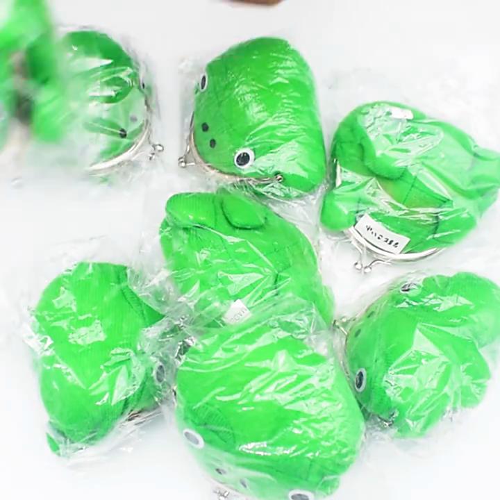 Noutate, adorabil, portofel cu broaște anime, portofel cu monede, lanț chei, drăguț, broască de pluș, cu desene animate, posetă Cosplay pentru femei, accesorii pentru genți
