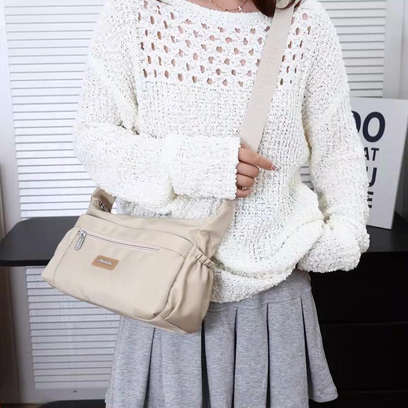 Dámská taška Velkokapacitní taška na dojíždění Vícevrstvá Jednoramenní Slingová taška Taška ve tvaru knedlíku