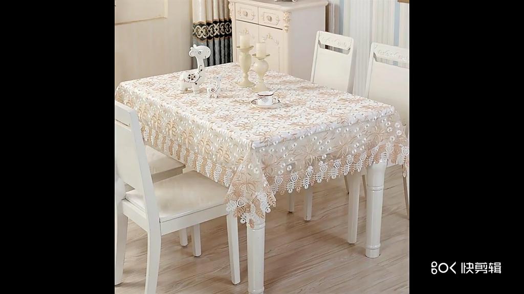 Light Luxury Lace Tablecloth Embroidered Transparent Table Cloth Coffee Table Cloth Dust Cover Yarn Round Tablecloth