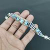 Lapislazzuli , Turchese Argento Sterling 925 Argento Tibetano Bracciale Fatto a Mano Bracciale Gioielli Asiatici Nepal Bracciale Imponente Gioielli Charm Baho
