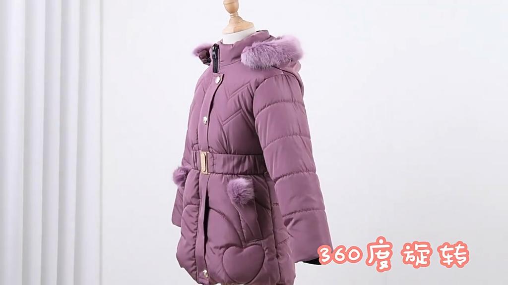 Girls Cotton-padded Coats Children Clothing Velvet Thickening Fashion Down Jackets for Toddler Winter Clothes
