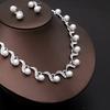 Ladies Elegant Imitation Pearl S-Shape Necklace Earring Set Bridal Clavicle Chain Jewelry for Weddings Women Jewelry Gift