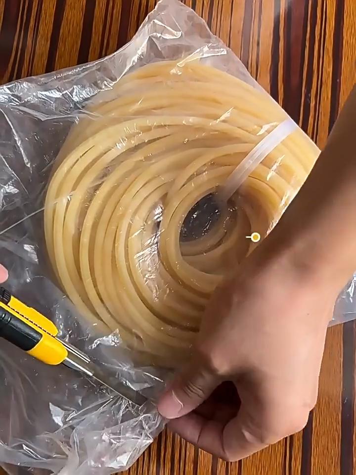 Latex-Gummiband, gelb, hochelastischer Schlauch aus Naturkautschuk für Schleudern, Fitnessübungen