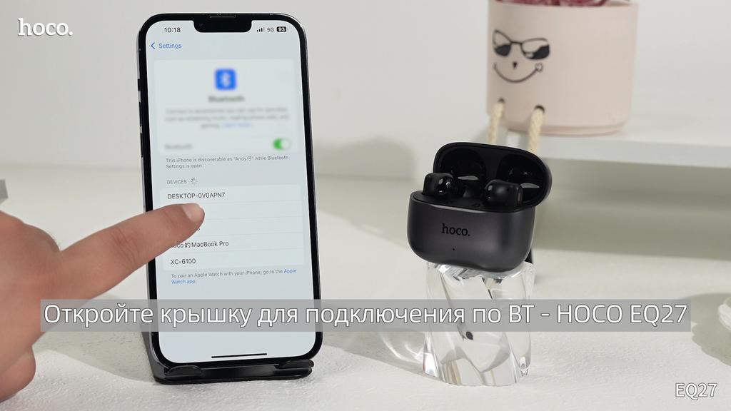 Hoco EQ27: Bluetooth 5.4 Earphones with AI Translation, Noise Cancellation & 28H Playtime,ANC&ENC